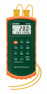 Цифровой термометр Extech 421502 с двойным входом с термопарой типа J/К, до 1370°С