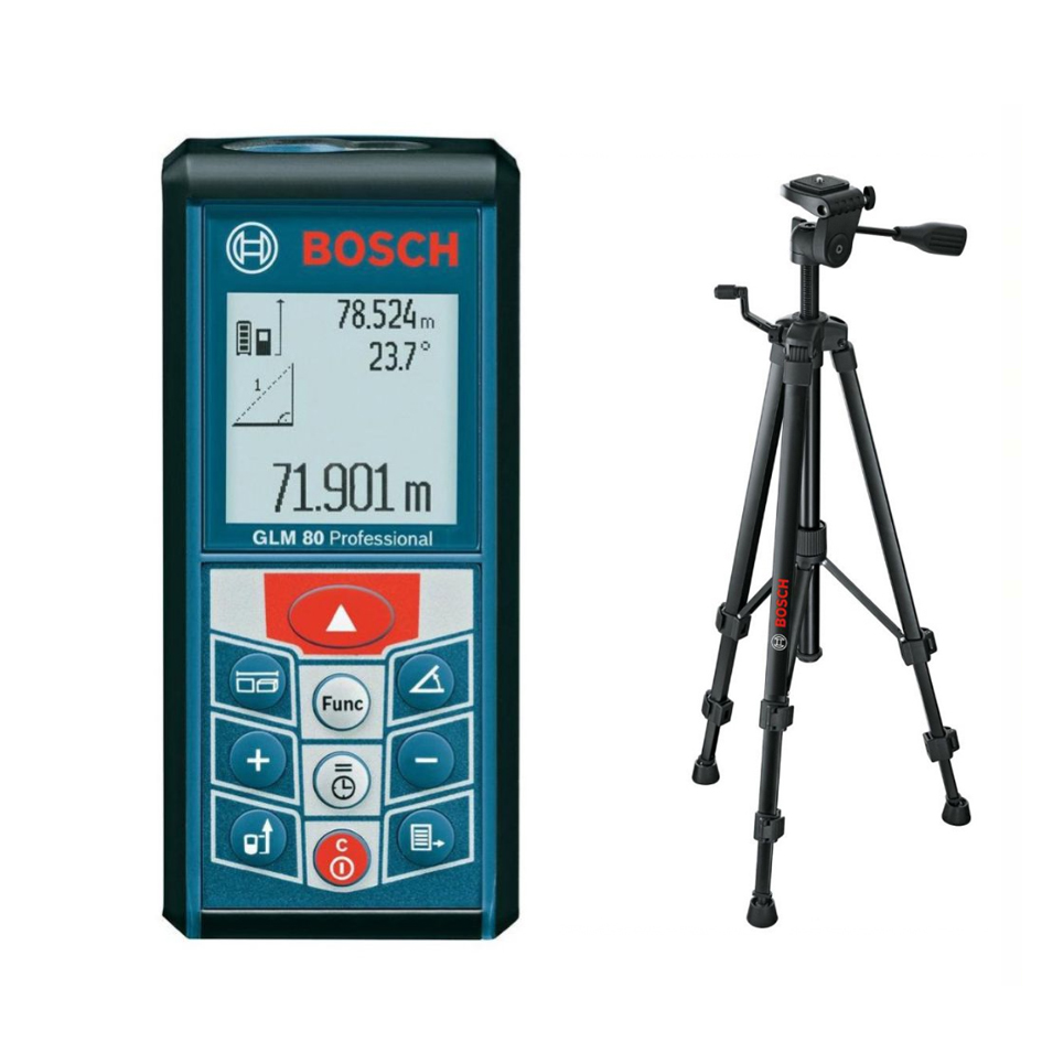 Лазерный дальномер Bosch GLM80 + BT150 купить по цене 13042 руб. в Москве