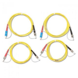 Комплект одномодовых тестовых эталонных кабелей Fluke Networks SRC-9-SCST-KIT (2 м) для тестирования оптоволоконных кабелей ST (2 SC/ST, 2 ST/ST)